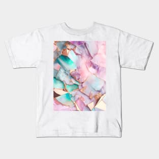 Abstract watercolor marble Kids T-Shirt